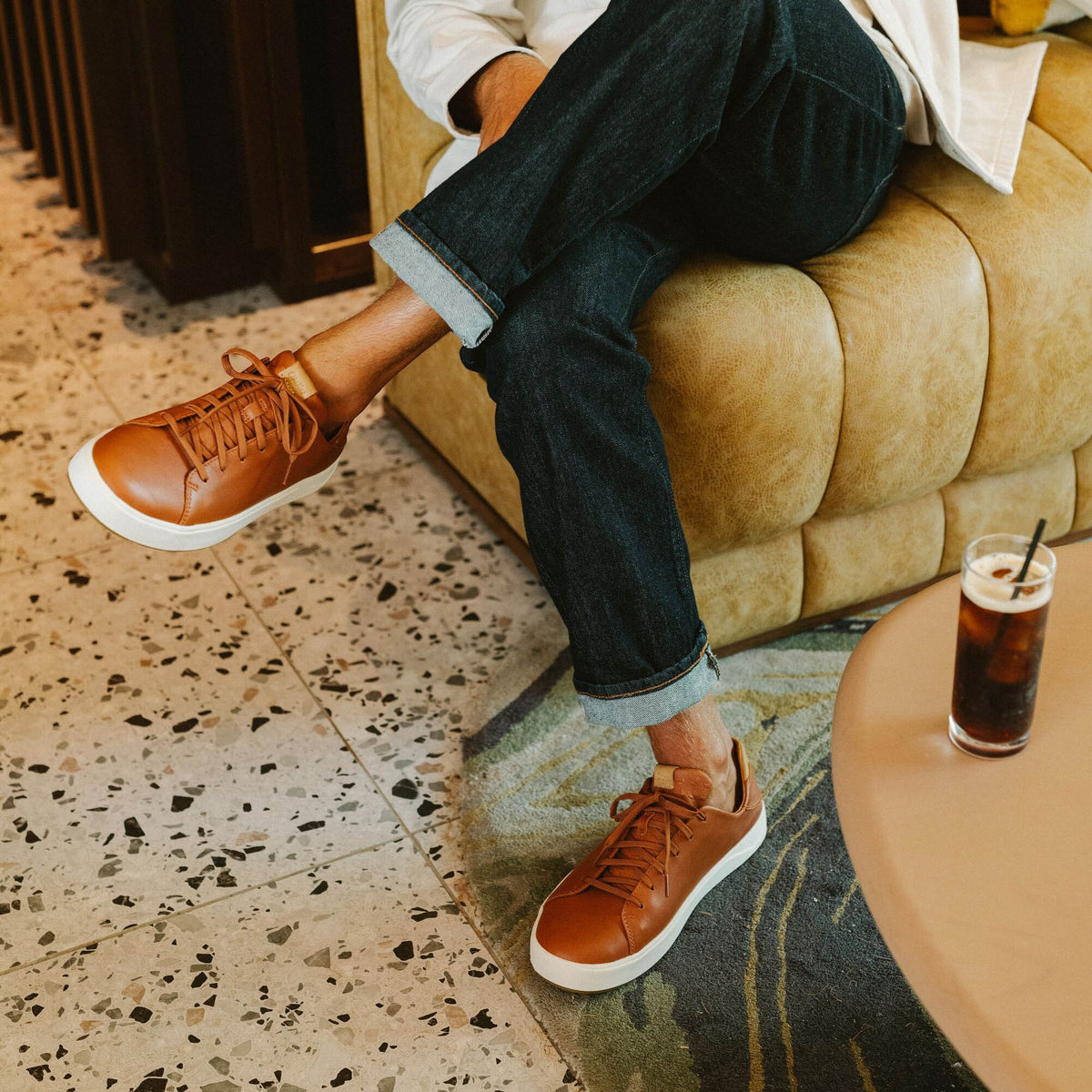 OluKai Lae‘ahi Lī ‘Ili Men's Leather Sneakers - Men