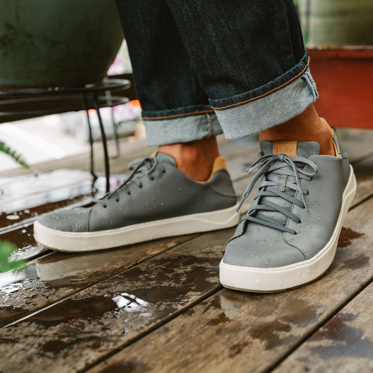 OluKai Lae‘ahi Lī ‘Ili Men's Leather Sneakers - Men