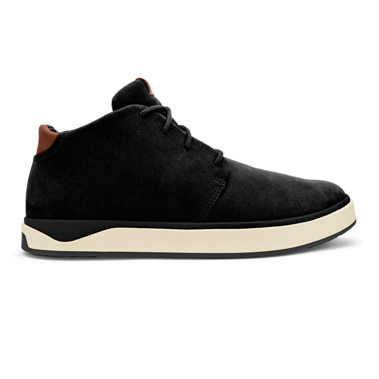 OluKai Papakū 'Ili Men’s Waterproof Leather Boots- Black - Men