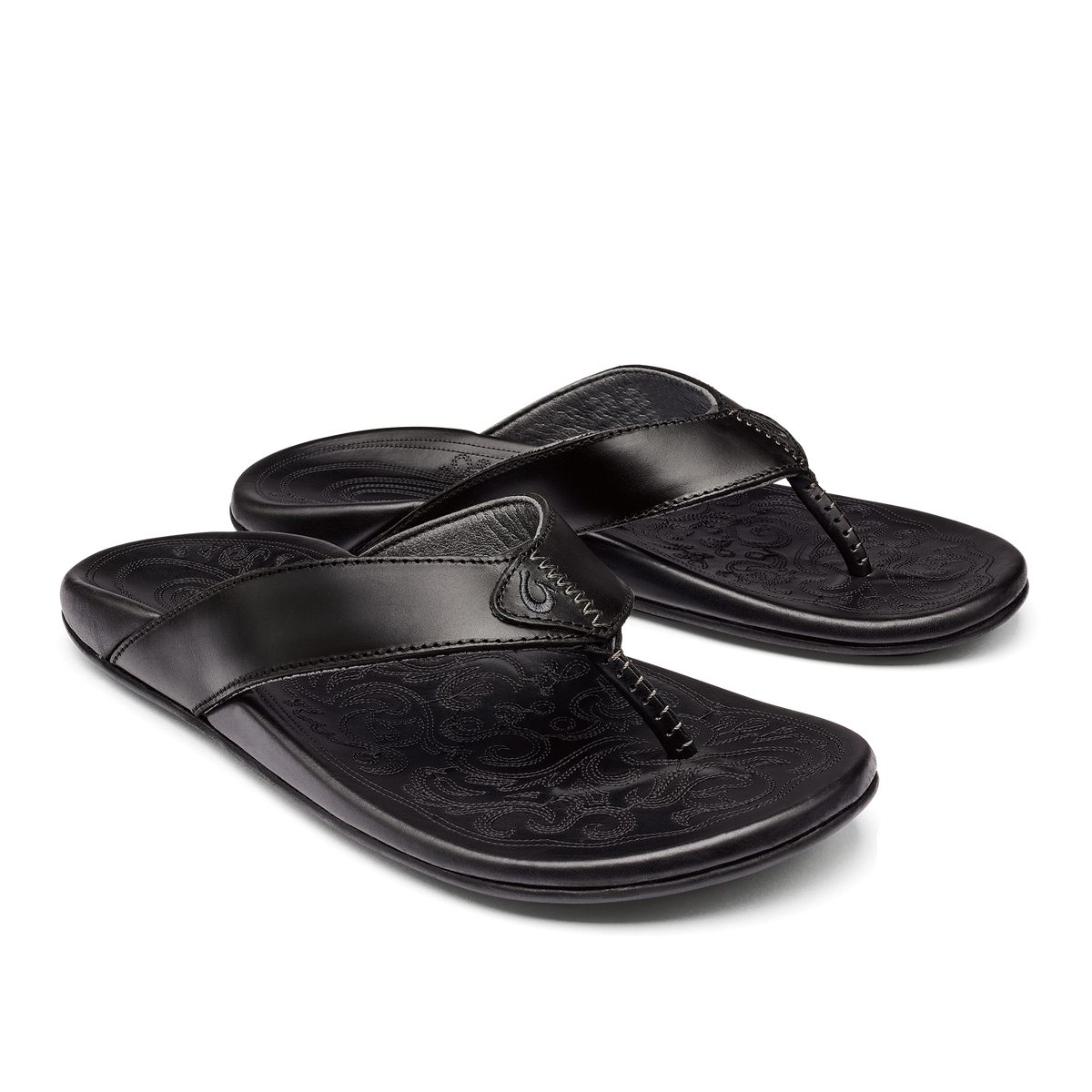 OluKai Mekila Men's Full-Grain Leather Beach Sandals - Men