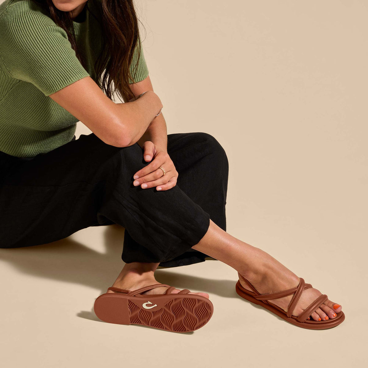 OluKai Tiare Strappy Women’s Leather Sandals - Women