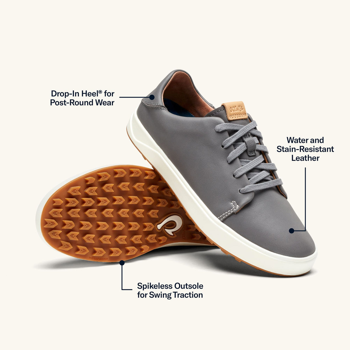 OluKai Wailea Women’s Waterproof Leather Golf Shoes - Women